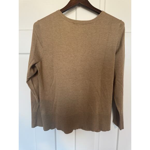 Christopher & Banks Women'sCardigan Camel Tan Pearl Neck NWT Medium - Picture 4 of 9